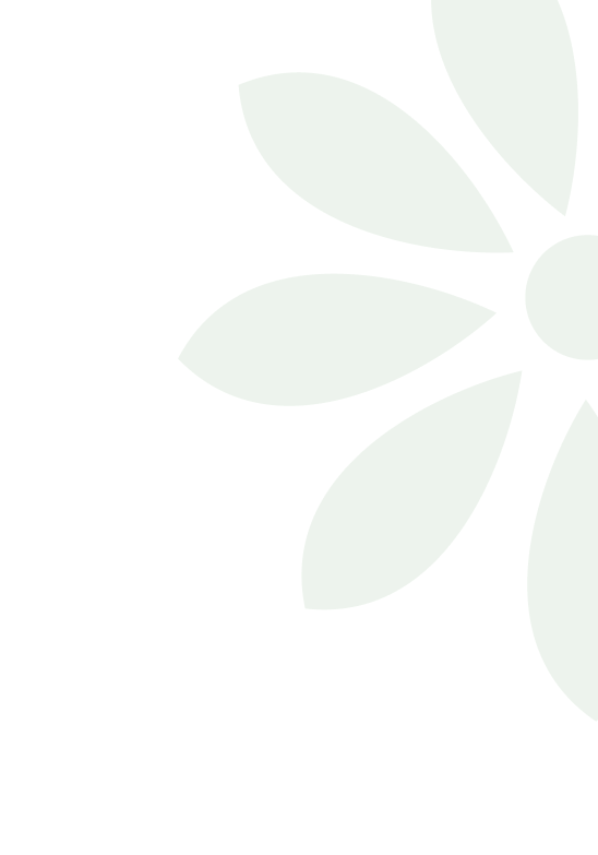 Green leaf-like shapes arranged in a partial circular pattern on a black background.